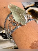 Adjustable Green Translucent Amethyst Cuff Bracelet- One Size - $35 New With Tags - From Winlove