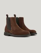 Dark brown suede Chelsea boots