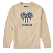 Adult Unisex 250 Years Heart Every Wear Crew Sweatshirt