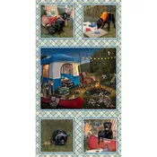 Henry Glass Fabrics - Camping Pups 24" x 44" Block Panel