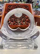 Real Burmese Jade Bangle  (Size: 53mmX10X8) #700511