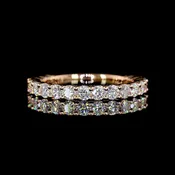 14kt Rose Gold Lab Diamond Band