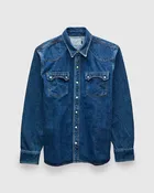 11oz Modern Western Shirt in Stonewash Indigo