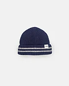 7 A.M. Chunky Tennis Beanie - Navy Pearl Grey