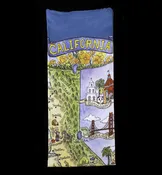 California Map Dish Towel — Old Mission Santa Barbara