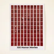 100 Horror Movies Scratch Off Chart