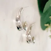 Abstract Shape Hoop Earrings
