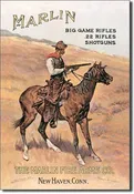 10 1/2" X 16" TIN SIGN MARLIN COWBOY ON HORSE METAL SIGN NEW