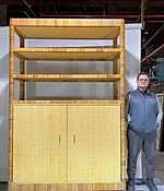 Entertainment Center Cane, TV Storage with Shelves