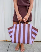 Beach Tote Canvas Stripe
