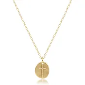 16" Necklace Gold - Inspire Small Gold Disc