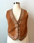 1980’s Agapo Collection Suede Genuine Leather Vest, Size: Medium/Large