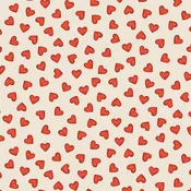 Off The Leash - Tossed Red Hearts