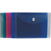 C-Line Plastic Hook & Loop Booklet Envelope, Assorted Colors (CLI58000)