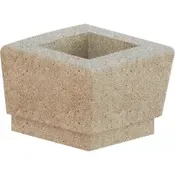 Wausau Tile® Our Town Square Planter End, 24"W x 24"D x 18"H, Gray