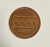 Chicago 4 star genuine leather coaster