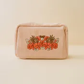 Corduroy Makeup Bag - White Sand