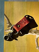Key Fob Rose Gold Cowhide Leather - American Artisanal Leather Purses and Bags. Woman Owned Small Biz from Mchenry | Chicago IL.