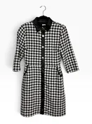 ALEXIA ADMOR HOUNDSTOOTH SHIRT DRESS