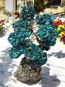 Chrysocolla Tree on Pyrite for Expression, Knowledge & Empowerment