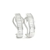 Baguette Diamond Hoop Earrings — Salvatore & Co.