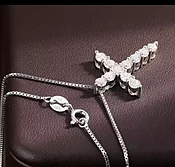 D VVS1 Moissanite Cross Pendant Necklace