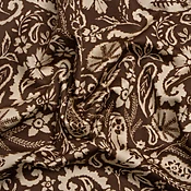 0.5 Yard of Mood Exclusive Brown Leaves of Grass Stretch Cotton Sateen