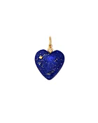Angie Lapis Carved Heart Charm in 18k Gold Vermeil