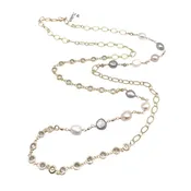 2 in 1 Pearl & Crystal statement necklace