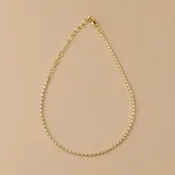 18K Gold Filled Baguette Tennis Necklace