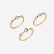 Bridgette Bezel Set Rings