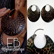 The Hammered Disc Hoops-Black/Cooper