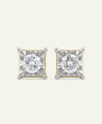 Novello Lab-grown Diamonds Square Illusion Screw Studs