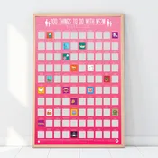 100 Things to Do Scratch Poster