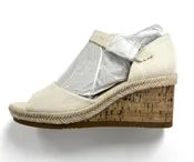 Go For It - Espadrille Wedge Sandals For Women - Size 7.5 M - Cream