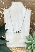 3 Stone White Buffalo Necklace
