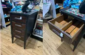 Antique Side Tables with Card Catalog Drawers