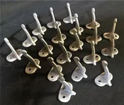 20 Metal Wall Hooks, Vintage Metal Wall Hardware, Farmhouse Coat or Hat Hooks