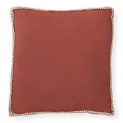 18 Inch Rust Woven Cotton Square Pillow