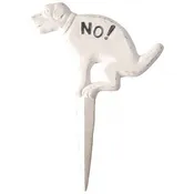 Esschert  Design “No Pooping” Yard Sign – Cast Iron, Antique White