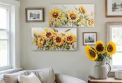 Sunflower Canvas Wall Art – Each