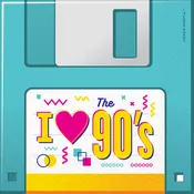 90's Theme Party Beverage Napkins (16ct)