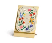 2027 Birth Month Brass Easel Desk Calendar