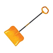 AMES 1627300 Snow Shovel, 17 in W Blade, 18 in L Blade, Poly Blade, Steel Handle, 55-1/2 in OAL