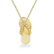 Classic Hawaiian Slipper Diamond Pendant