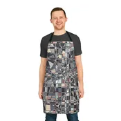 Apron, Jhane Barnes design "GRIDWRAP" col. Pink Cloud