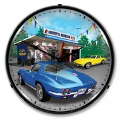 1963 Corvette Sting Ray LED Backlit Clock
