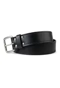 Black Leather Utility Kilt Belt Plain