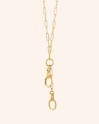 18" "Design Your Own" Paperclip Link Charm Chain Necklace, 2 Charm Stations