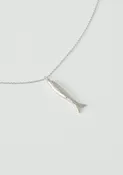 Alba Silver Fish Pendant Necklace | Silver